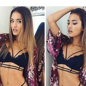 Bralette bra sexy black crop top caged bra